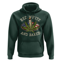 Funny Marijuana 4th Of July Hoodie Red White and Baked Patriotic Weed - Wonder Print Shop