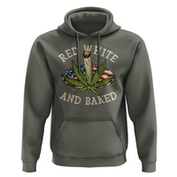 Funny Marijuana 4th Of July Hoodie Red White and Baked Patriotic Weed - Wonder Print Shop