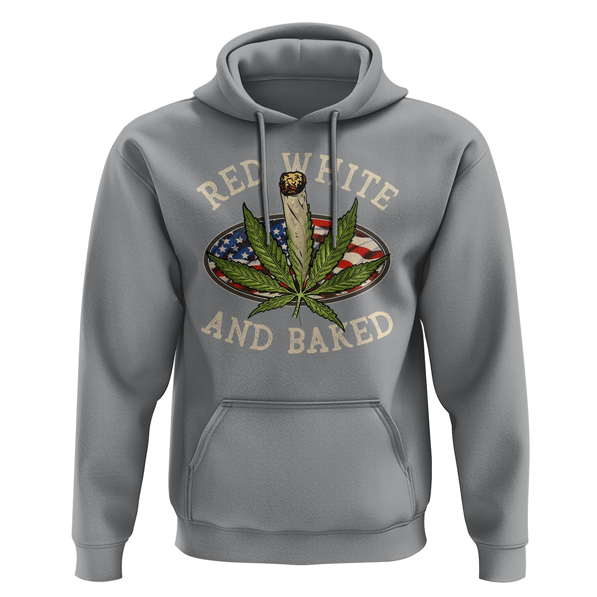 Funny Marijuana 4th Of July Hoodie Red White and Baked Patriotic Weed - Wonder Print Shop