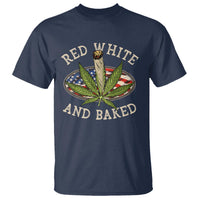 Funny Marijuana 4th Of July T Shirt Red White and Baked Patriotic Weed - Wonder Print Shop