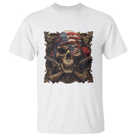 Funny Pirate 4th Of July T Shirt Patriotic America Flag Skull - Wonder Print Shop