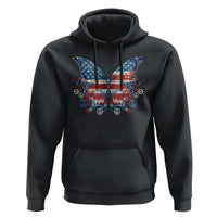 4th Of July Hoodie Butterfly Patriotic Peace Signs - Wonder Print Shop
