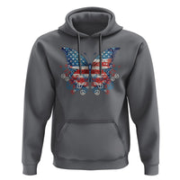 4th Of July Hoodie Butterfly Patriotic Peace Signs - Wonder Print Shop