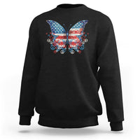 4th Of July Sweatshirt Butterfly Patriotic Peace Signs - Wonder Print Shop