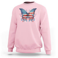 4th Of July Sweatshirt Butterfly Patriotic Peace Signs - Wonder Print Shop
