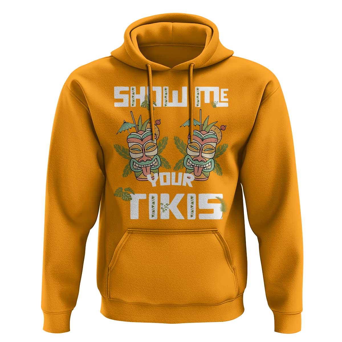Funny Hawaii Hoodie Show me Your Tikis Mask Aloha Hawaiian - Wonder Print Shop