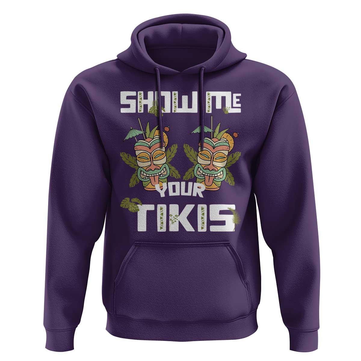 Funny Hawaii Hoodie Show me Your Tikis Mask Aloha Hawaiian - Wonder Print Shop