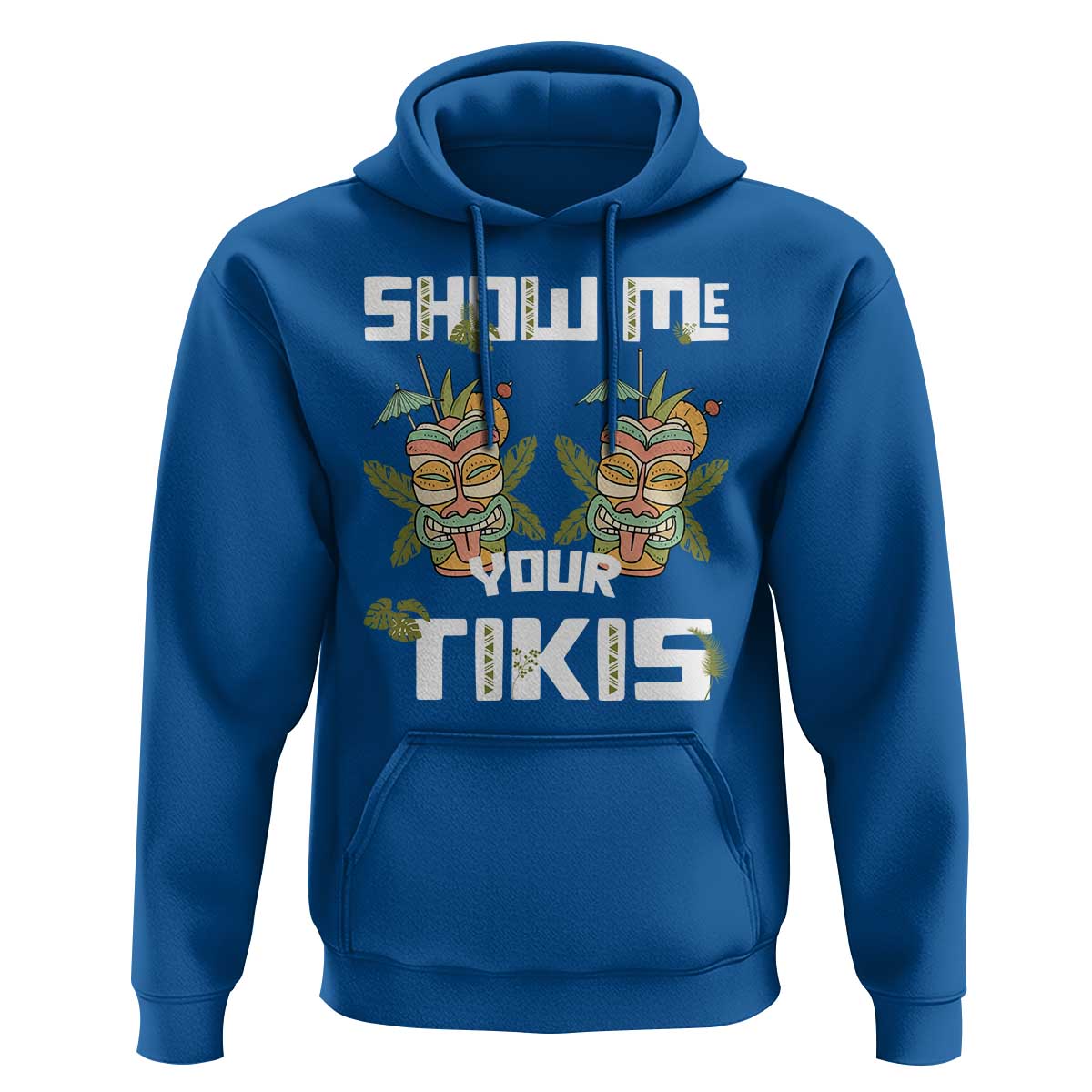 Funny Hawaii Hoodie Show me Your Tikis Mask Aloha Hawaiian - Wonder Print Shop