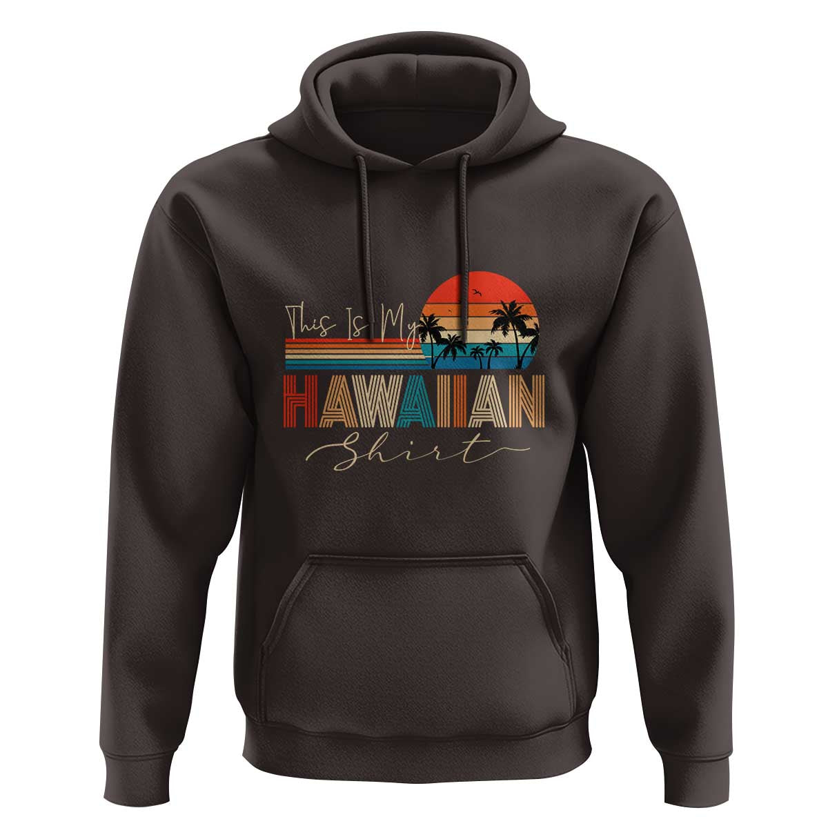 Retro Hawaii This Is My Hawaiian Hoodie - Wonder Print Shop