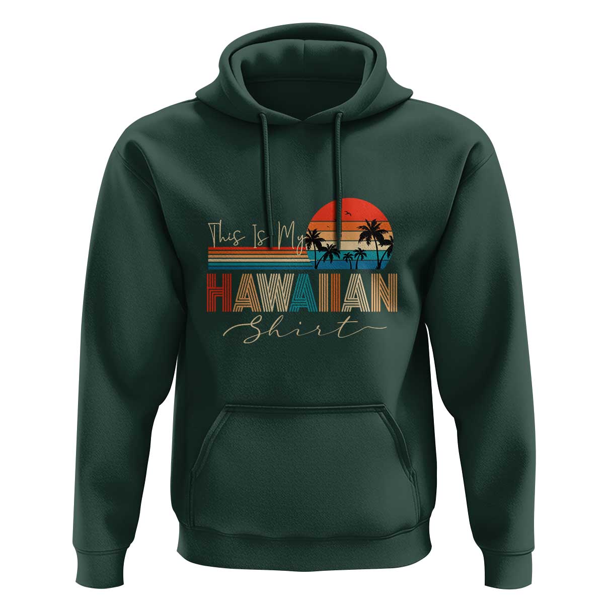 Retro Hawaii This Is My Hawaiian Hoodie - Wonder Print Shop