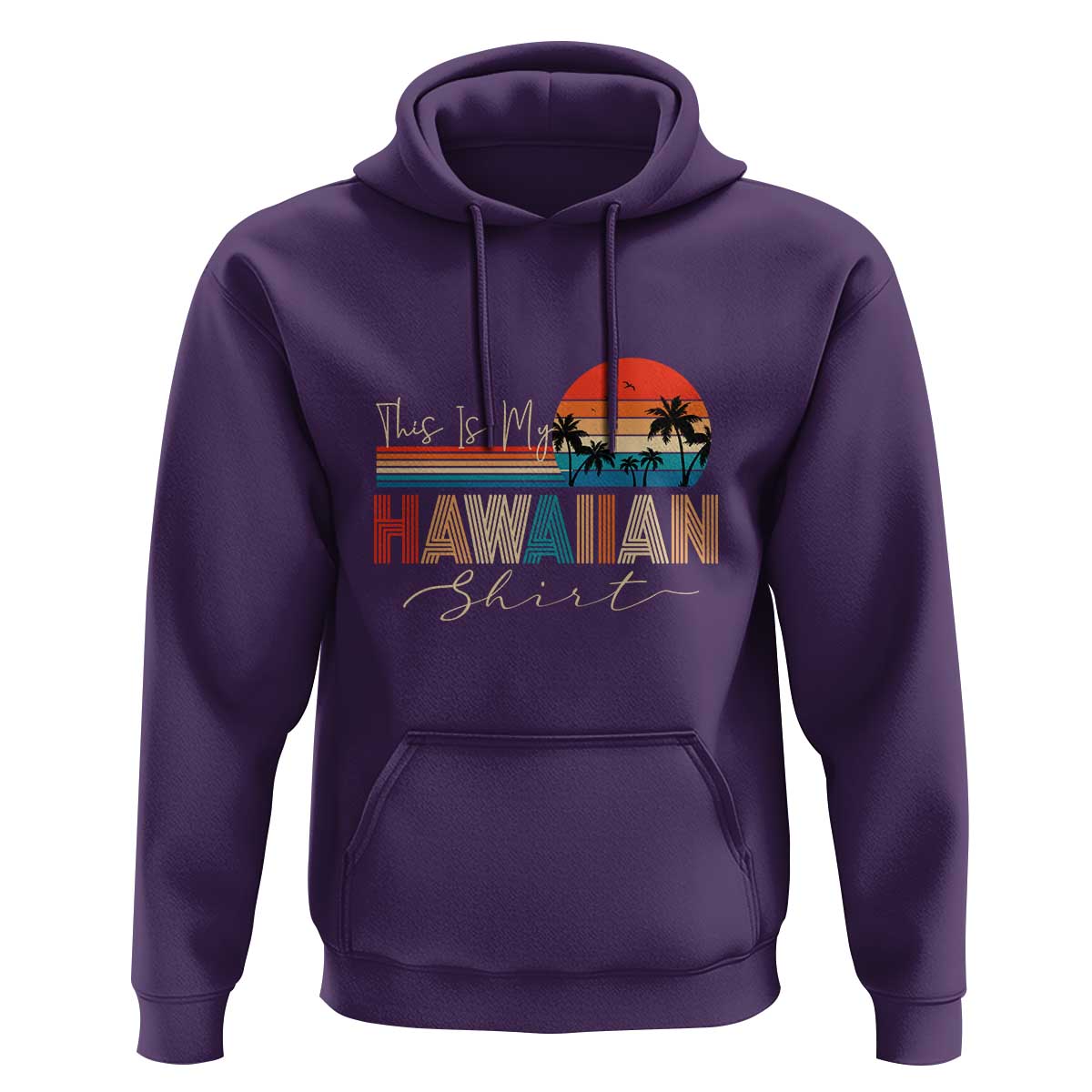 Retro Hawaii This Is My Hawaiian Hoodie - Wonder Print Shop
