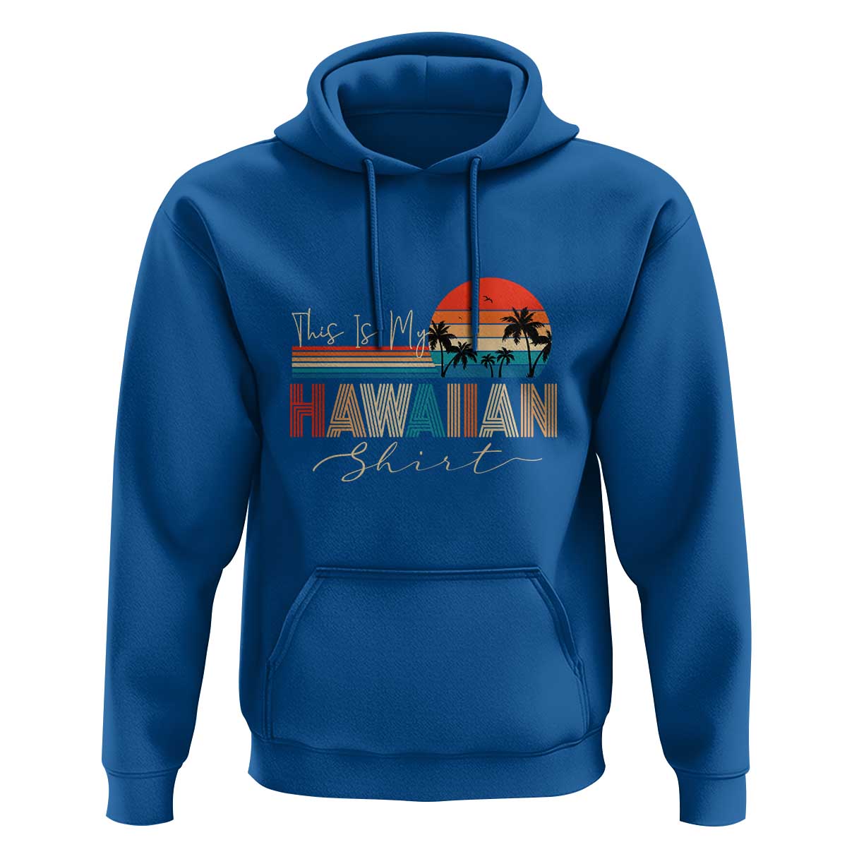 Retro Hawaii This Is My Hawaiian Hoodie - Wonder Print Shop