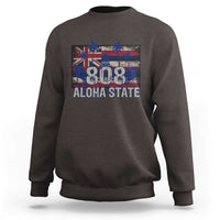 Hawaiian Sweatshirt 808 Aloha State Hawaii Flag - Wonder Print Shop