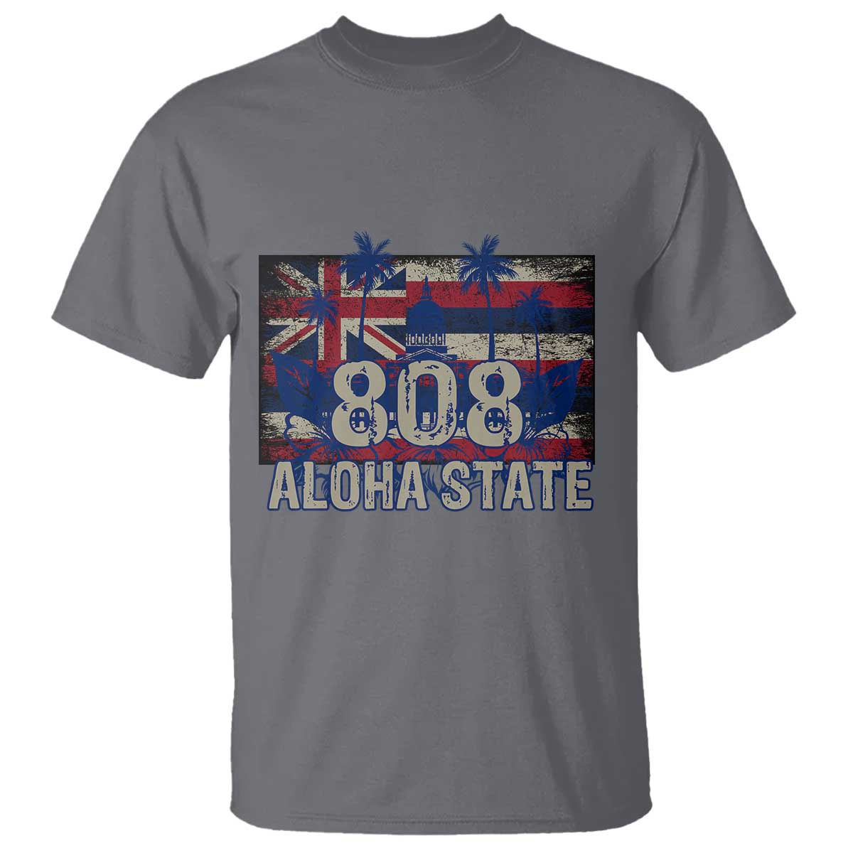 Hawaiian T Shirt 808 Aloha State Hawaii Flag - Wonder Print Shop