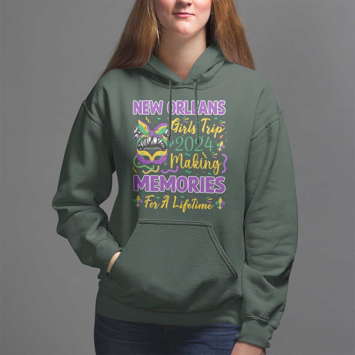 New Orleans Girl's Trip 2024 Matching Hoodie Making Memories For A Lifetime - Wonder Print Shop