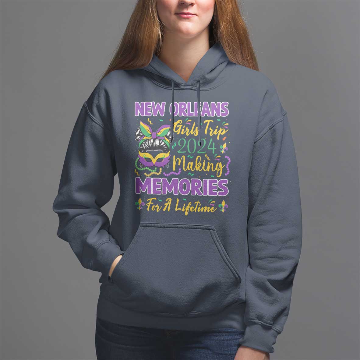 New Orleans Girl's Trip 2024 Matching Hoodie Making Memories For A Lifetime - Wonder Print Shop