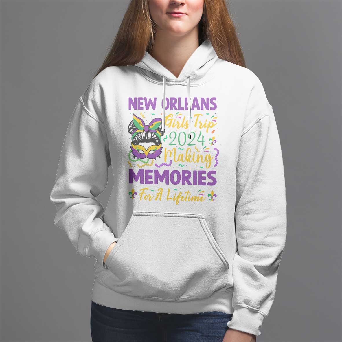 New Orleans Girl's Trip 2024 Matching Hoodie Making Memories For A Lifetime - Wonder Print Shop