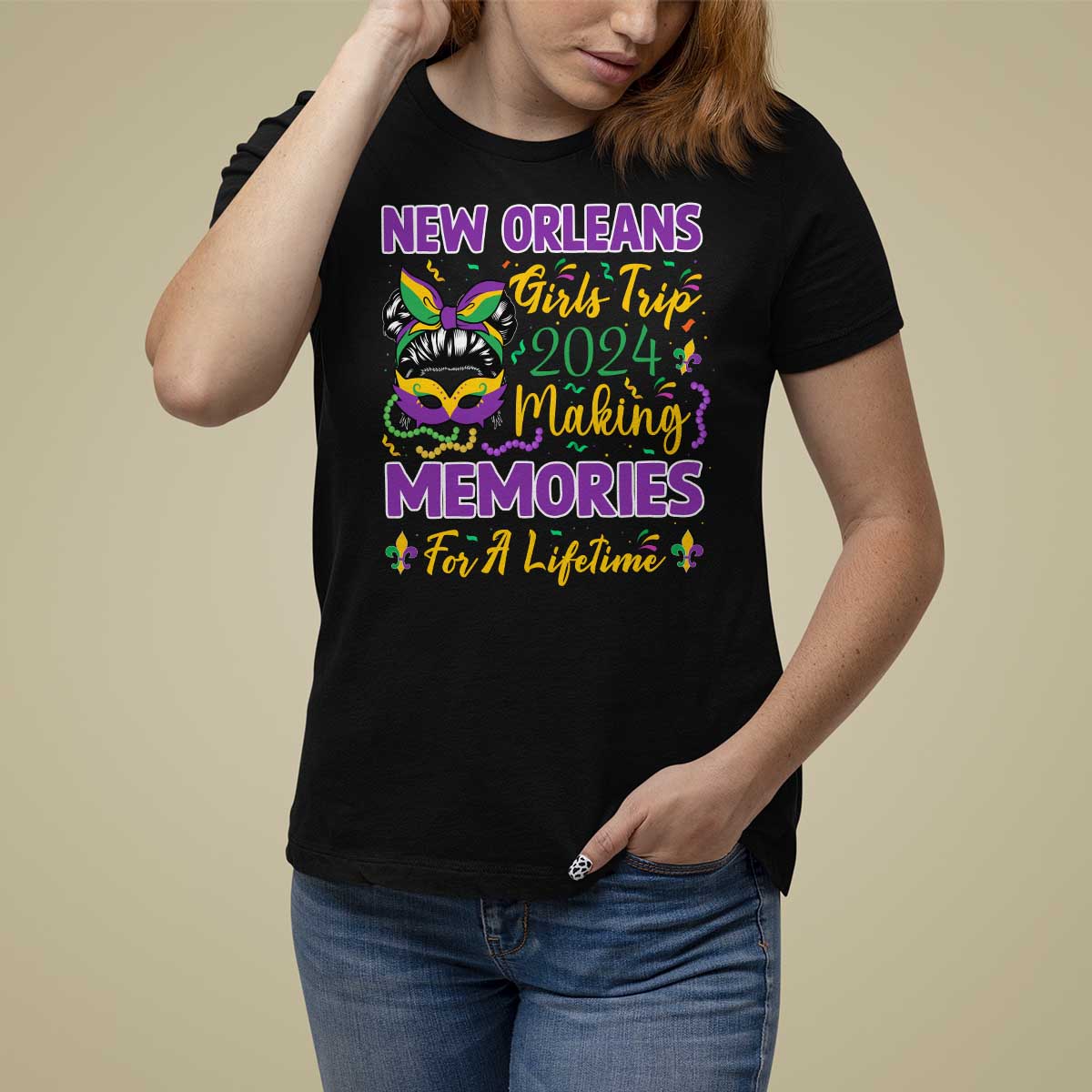 New Orleans Girl's Trip 2024 Matching T Shirt For Women Making Memories For A Lifetime - Wonder Print Shop
