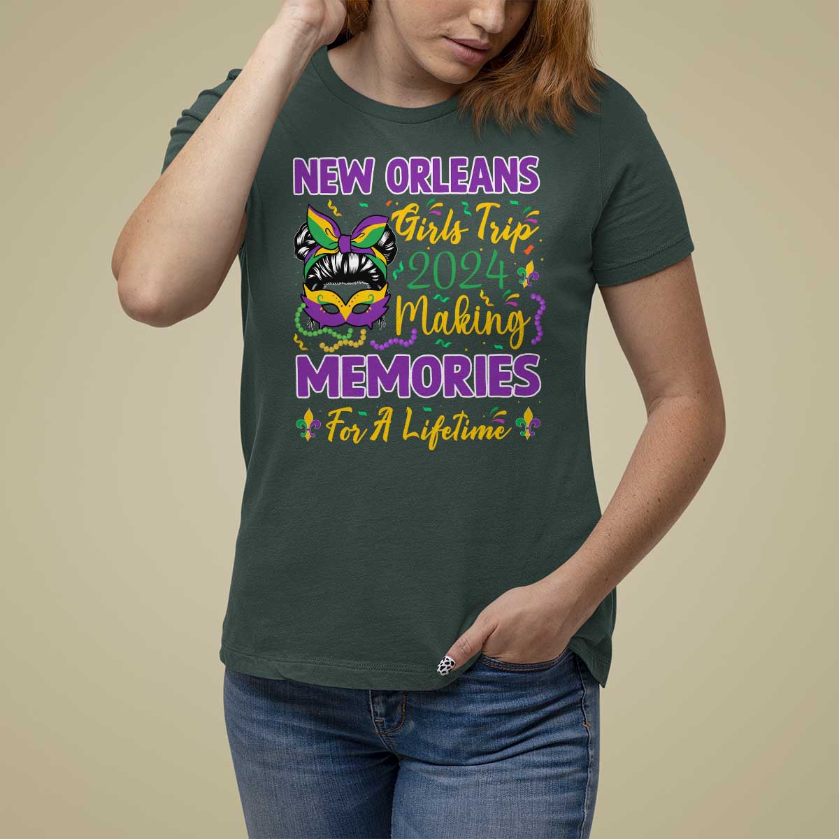 New Orleans Girl's Trip 2024 Matching T Shirt For Women Making Memories For A Lifetime - Wonder Print Shop