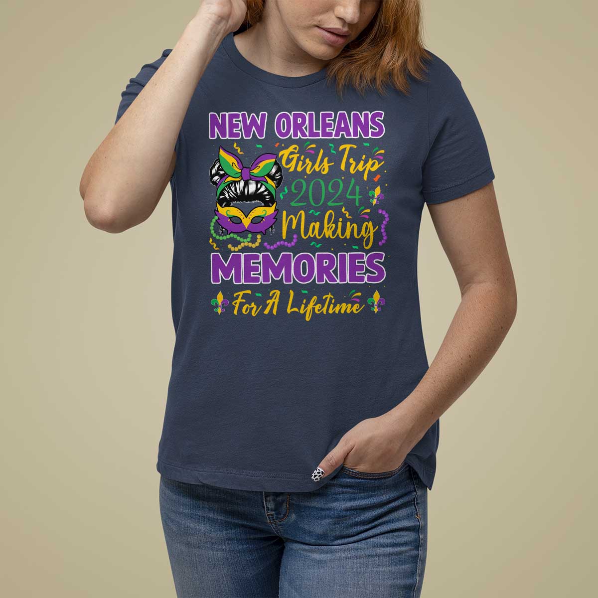 New Orleans Girl's Trip 2024 Matching T Shirt For Women Making Memories For A Lifetime - Wonder Print Shop