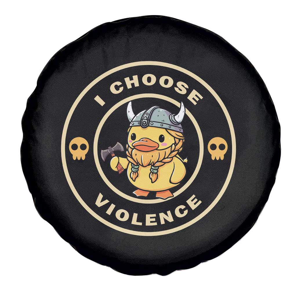 Funny Viking Duck Meme I Choose Violence Spare Tire Cover