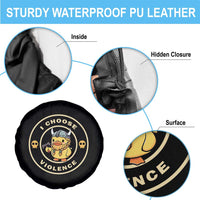 Funny Viking Duck Meme I Choose Violence Spare Tire Cover