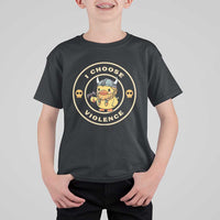 Funny Viking Duck Meme I Choose Violence T Shirt For Kid