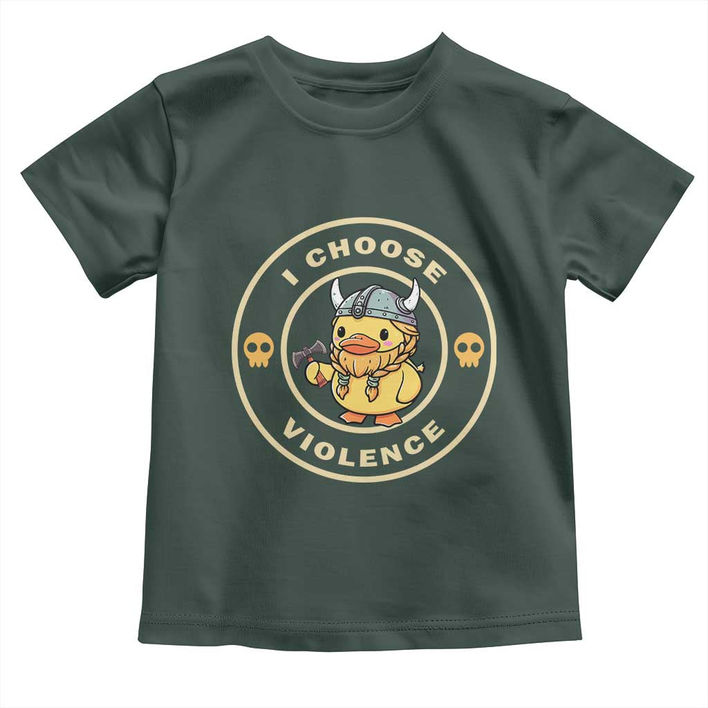 Funny Viking Duck Meme I Choose Violence Toddler T Shirt
