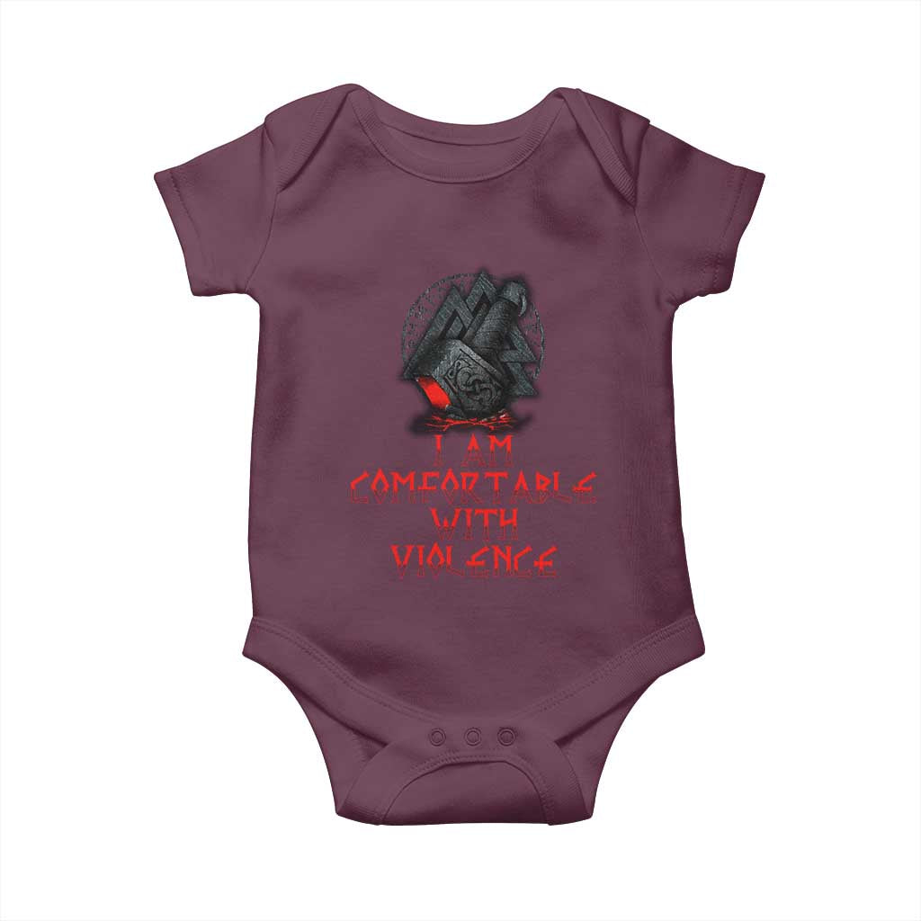 Viking Baby Onesie I Am Comfortable With Violence