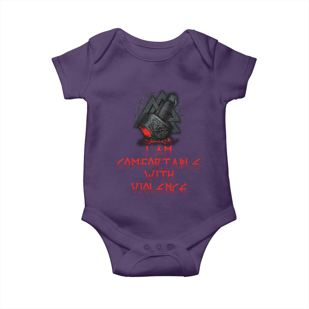 Viking Baby Onesie I Am Comfortable With Violence