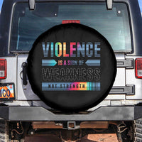 Violence Is A Sign Of Weakness Spare Tire Cover