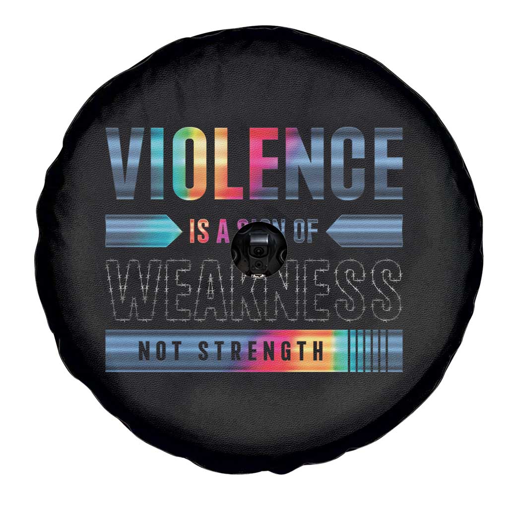 Violence Is A Sign Of Weakness Spare Tire Cover