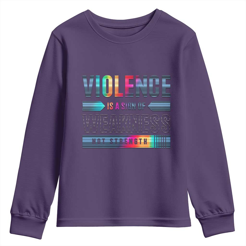Violence Is A Sign Of Weakness Youth Sweatshirt