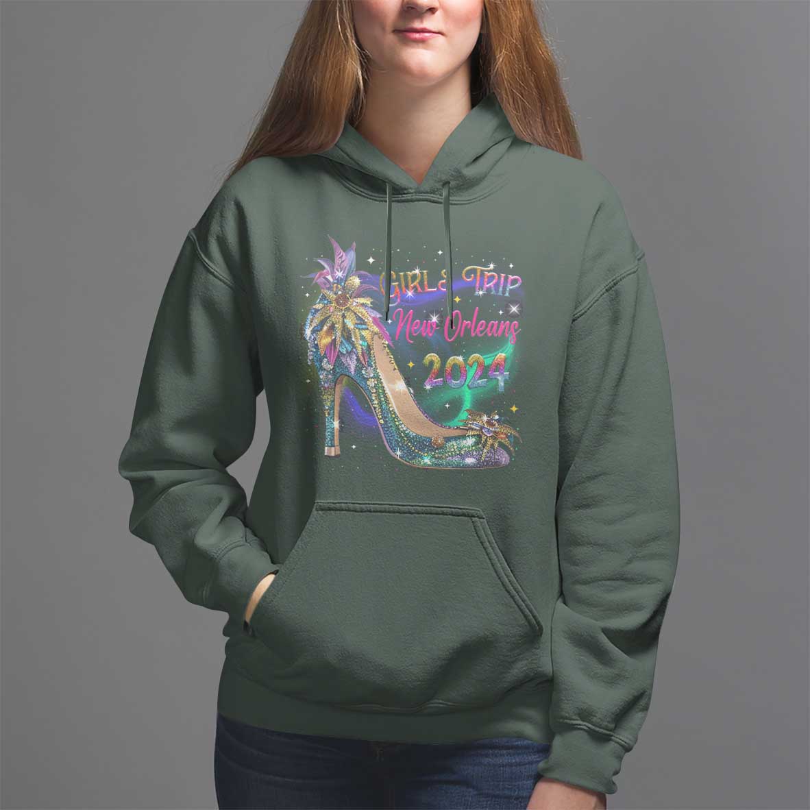 New Orleans Girl's Trip 2024 Matching Hoodie - Wonder Print Shop