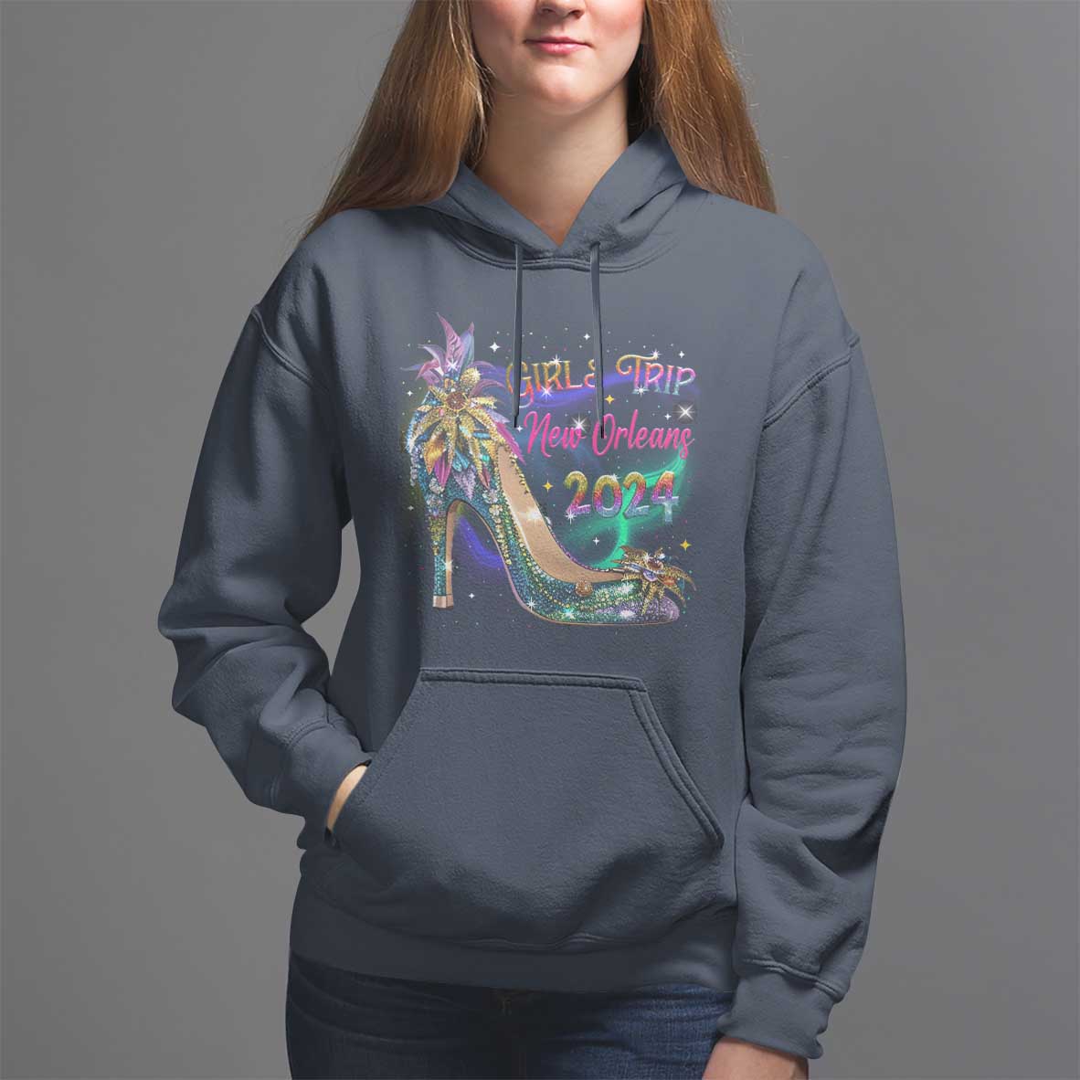 New Orleans Girl's Trip 2024 Matching Hoodie - Wonder Print Shop