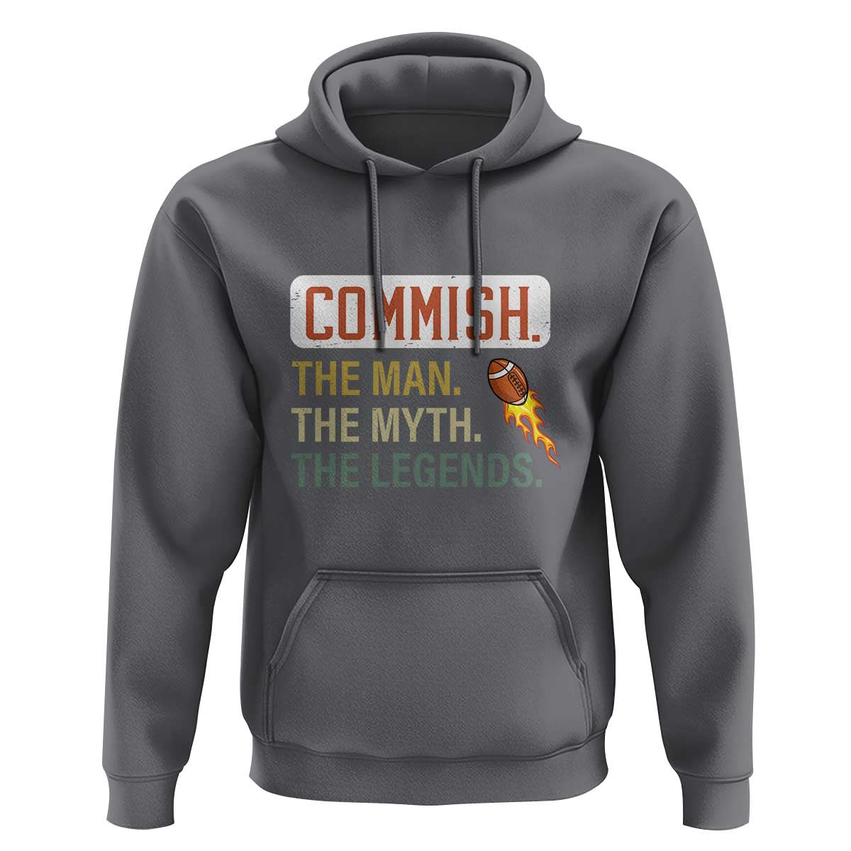 Fantasy Football Hoodie Commish Man Myth Legend - Wonder Print Shop