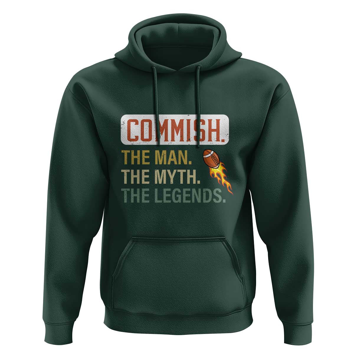 Fantasy Football Hoodie Commish Man Myth Legend - Wonder Print Shop
