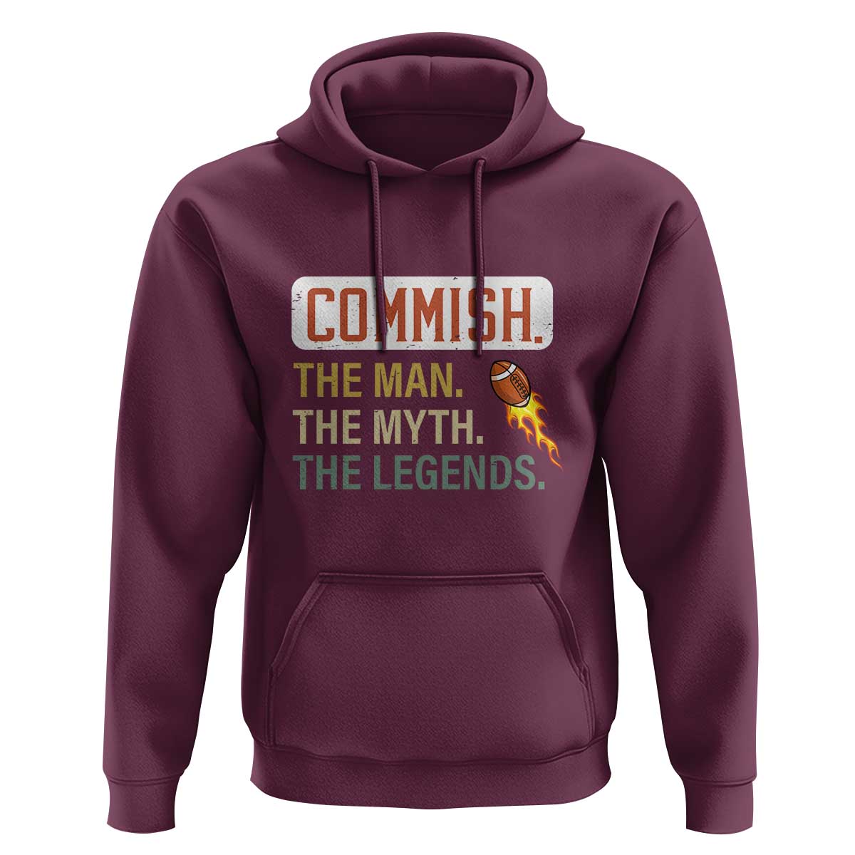 Fantasy Football Hoodie Commish Man Myth Legend - Wonder Print Shop