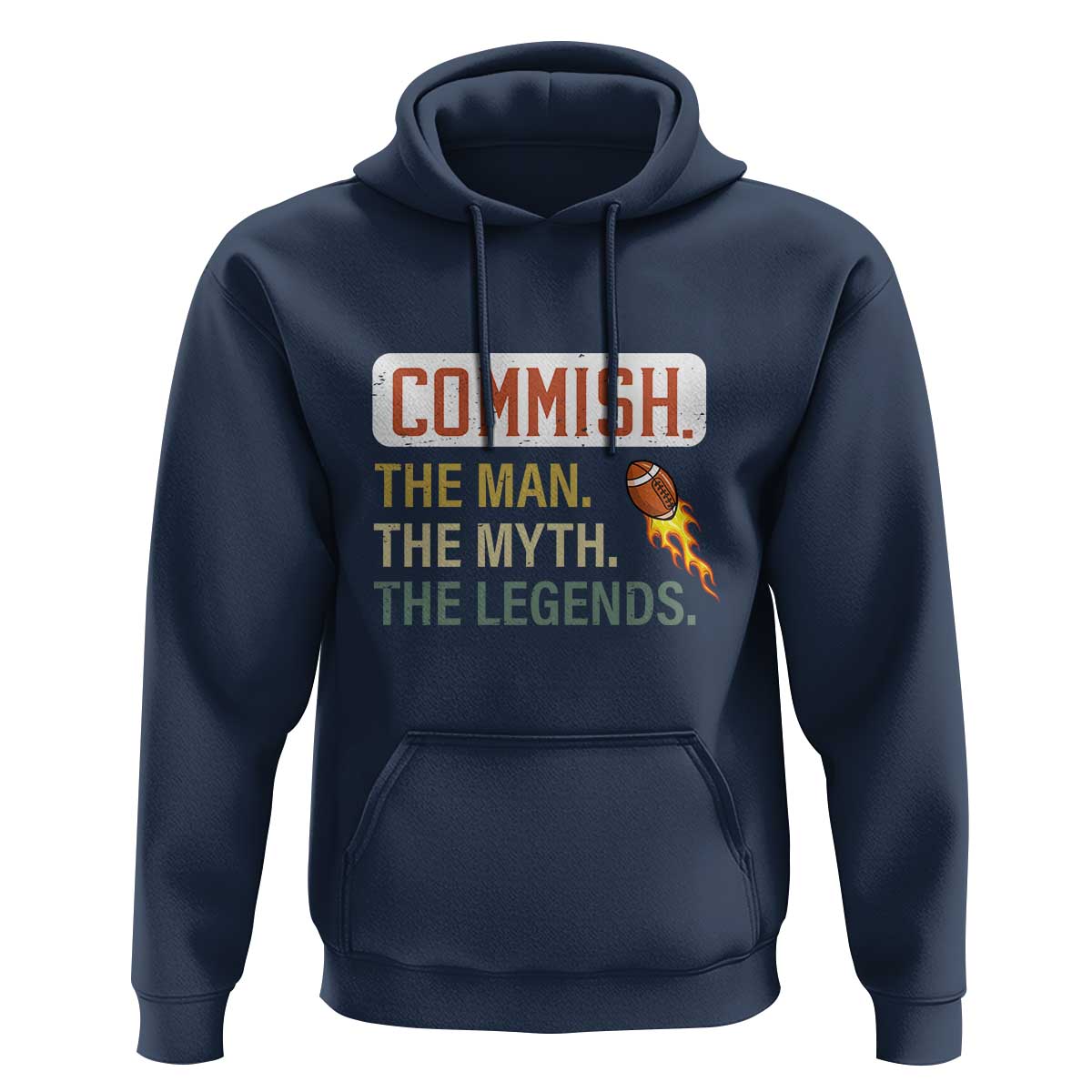 Fantasy Football Hoodie Commish Man Myth Legend - Wonder Print Shop