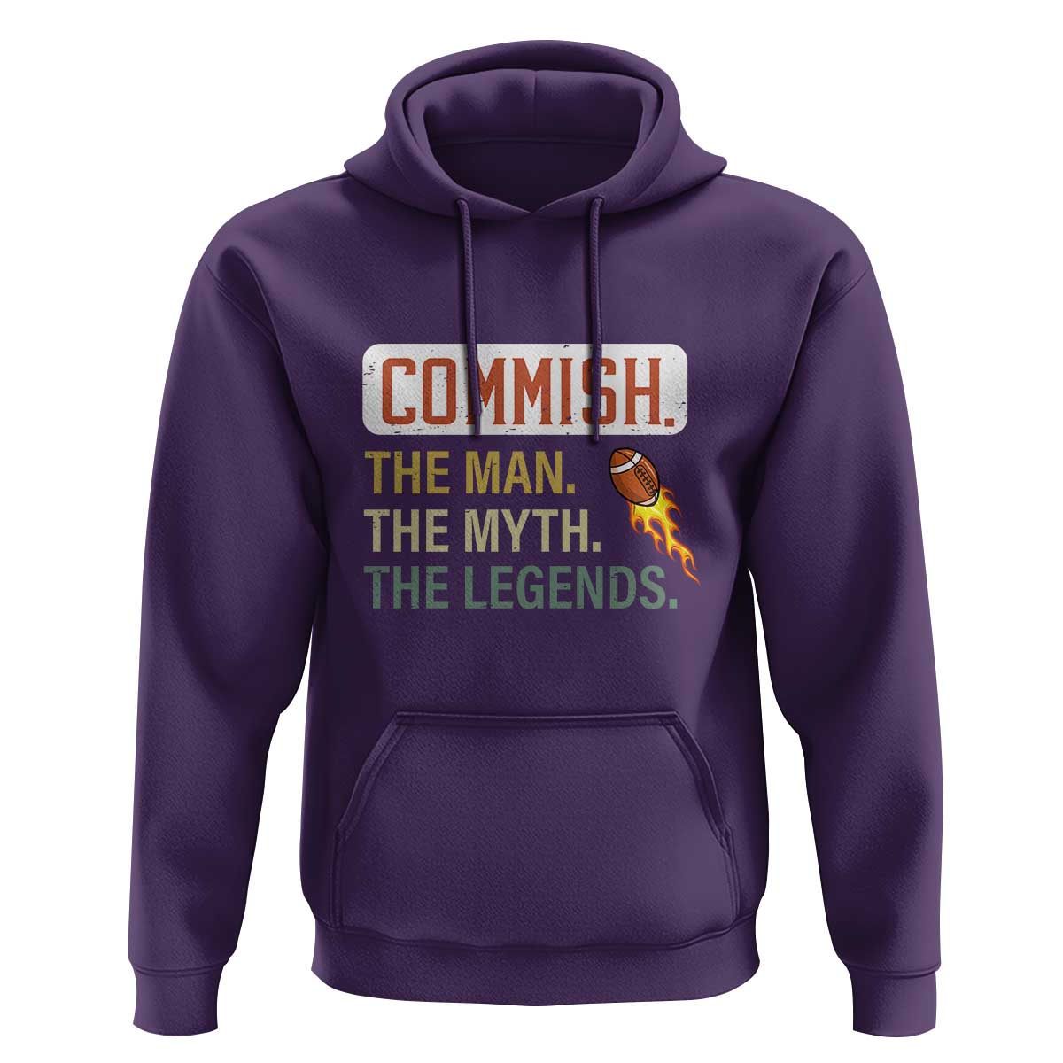 Fantasy Football Hoodie Commish Man Myth Legend - Wonder Print Shop