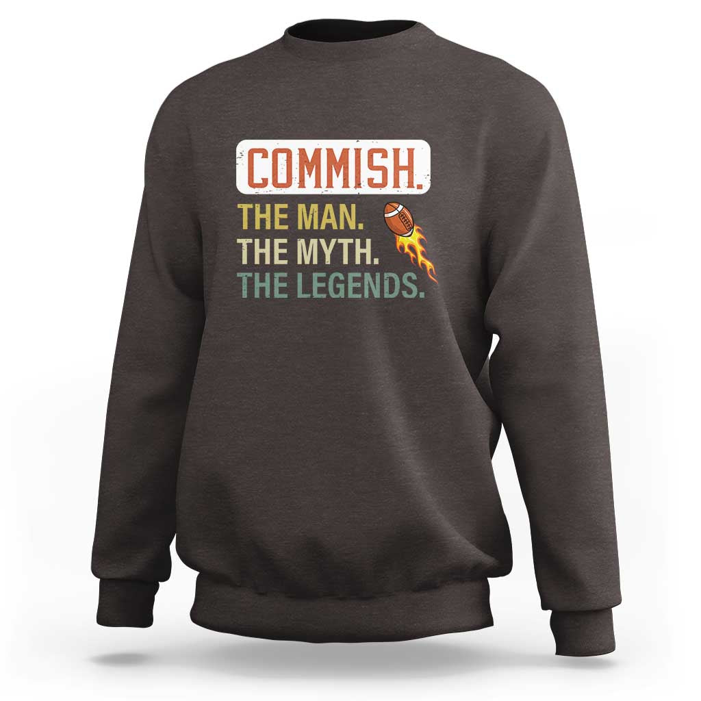 Fantasy Football Sweatshirt Commish Man Myth Legend - Wonder Print Shop