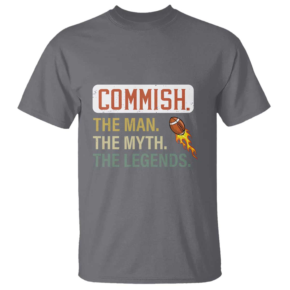Fantasy Football T Shirt Commish Man Myth Legend - Wonder Print Shop