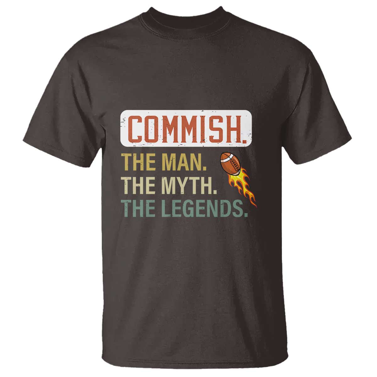 Fantasy Football T Shirt Commish Man Myth Legend - Wonder Print Shop