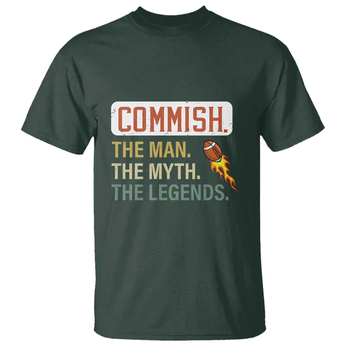 Fantasy Football T Shirt Commish Man Myth Legend - Wonder Print Shop