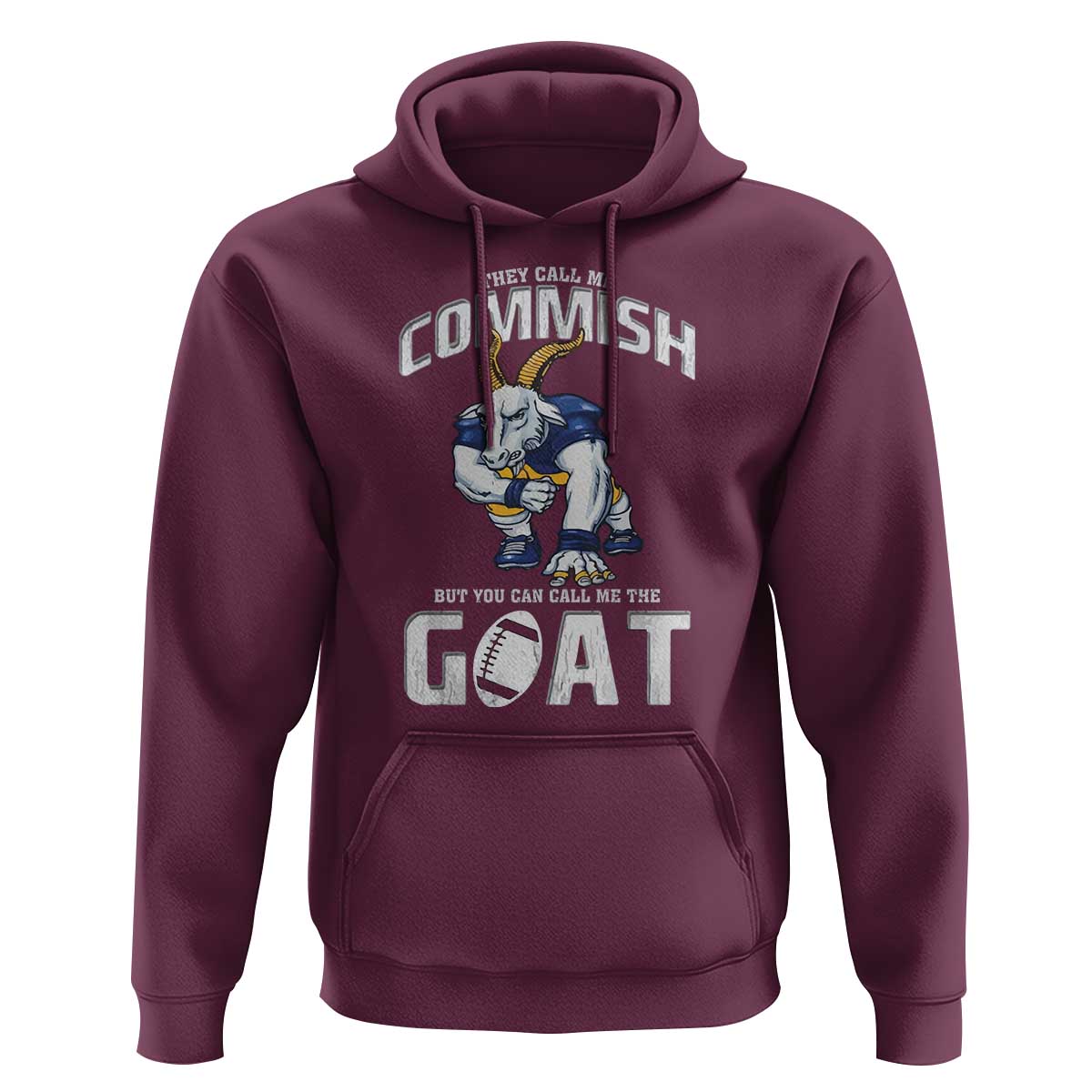 Fantasy Football Hoodie They Call Me Commish But You Can Call Me The Goat - Wonder Print Shop