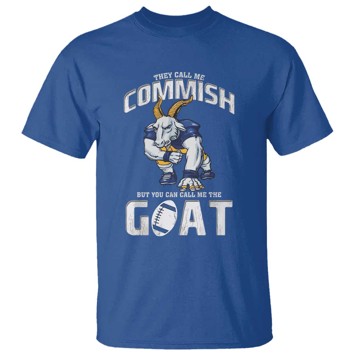 Fantasy Football T Shirt They Call Me Commish But You Can Call Me The Goat - Wonder Print Shop