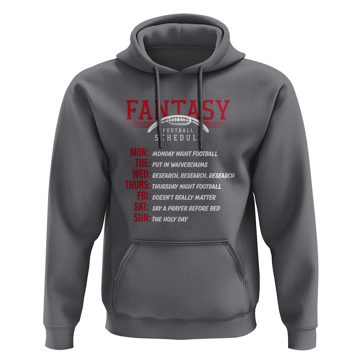 Funny Fantasy Football Schedule Hoodie - Wonder Print Shop