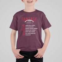 Funny Fantasy Football Schedule T Shirt For Kid - Wonder Print Shop