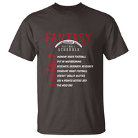 Funny Fantasy Football Schedule T Shirt - Wonder Print Shop