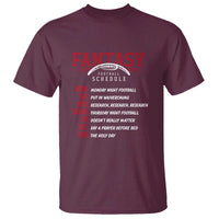 Funny Fantasy Football Schedule T Shirt - Wonder Print Shop